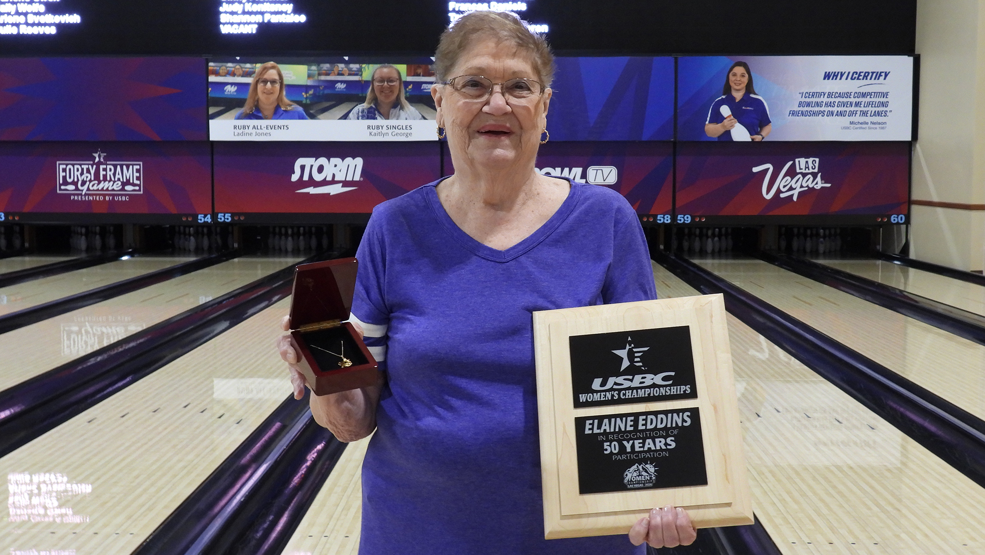 Elaine Eddins celebrates 50 years at USBC Women's Championships
